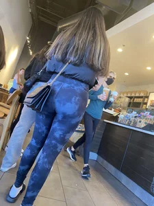 A group of yummy teen asses at Starbucks