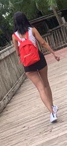 Hot Cheeky Latina t33n showing off her beautiful tight ass