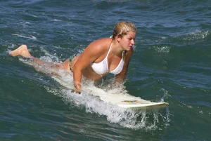 Candid surfer babes on the beach and in bikinis