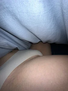 Creepshots under the blanket in bed, girlfriend asleep in panties