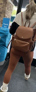 Hottie at the UPS store with a nice tight ass in brown leggings