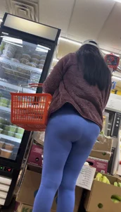 She wanted some attention in those tight blue leggings!