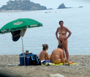 Nude beach and topless girls