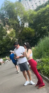 Fat A$$ Latina in red leggings with bf