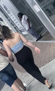 Thick Portuguese Baddie with a BBL in spandex flares