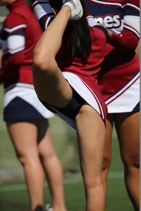 Candid cheerleaders