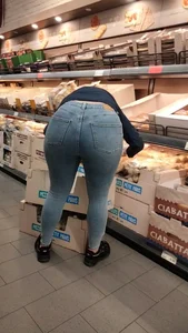 Lovely blonde girl bending over!