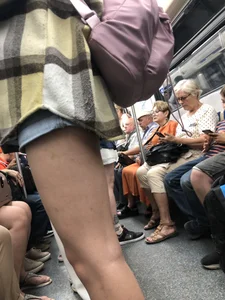Hot thighs and legs in the subway closeup creepshots