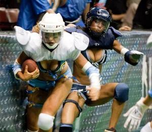 Sexy female football players with hot bodies