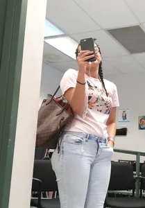 Canadian bubble butt teen in tight jeans and glasses (busted)