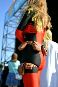 Sexy girl dressed as Deadpool with a nice ass