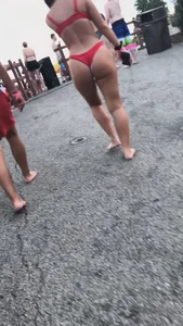Party girls in bikinis, thongs and swimsuits