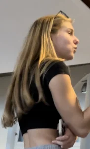 Pt.2 SUPER TIGHT college blonde in tight sweatpants