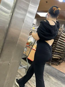Tight One piece on short milf latina