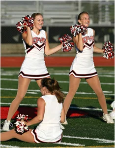 Candid cheerleaders