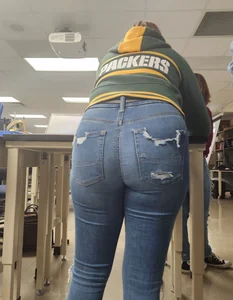 Former classmate in really tight jeans