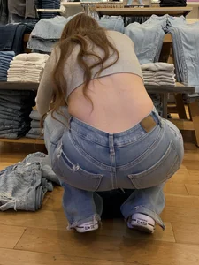 Redhead squatting and working part 23 (oc)