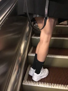 Sexy Slim Legs in Subway Train and on Escalator Creepshots Collection