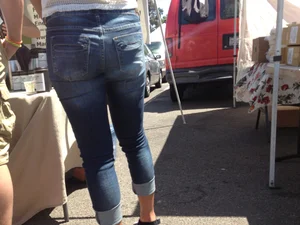 Sexy Latina brunette in jeans in California