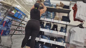 THICK Big Ass Latina Milf In See Through Black Leggings