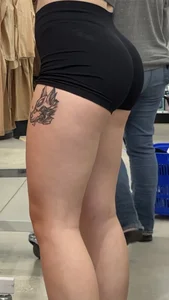 Tight body Thicc robowolf booty in spandex shorts