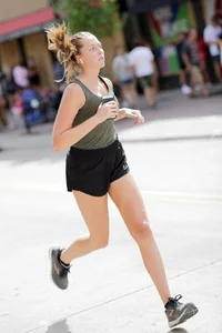 Candid track girls and runners