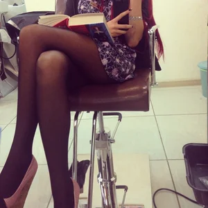 Girl with Very Skinny Legs Reading a Book Candid