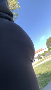 Fat Ass In Tight Black Leggings (OC) (Slight VPL)