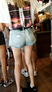 Teens in shorts shorts…tiny butt cheeks