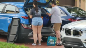 Neighbors PHAT ASS  in shorts