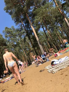 Girl in Swimsuit at the Lake Beach Candid Gallery