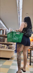 Sexy big butt tatted latina in sandals