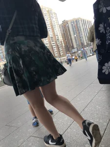 Teen in a Skirt - Cute Skinny Legs Creepshots
