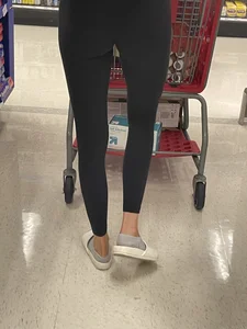 Teens Tight Ass in Black Leggings