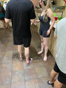 Thick Latina Bubble Butt At The Buffet (VPL)