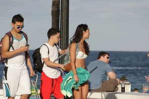 A bunch of hot bikini babes at Ft Lauderdale Florida