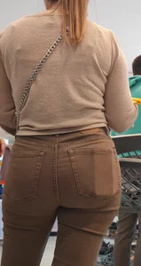 Brunette with nice thick butt