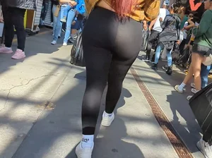 Latina with See Thru Leggings VTL Big Culo