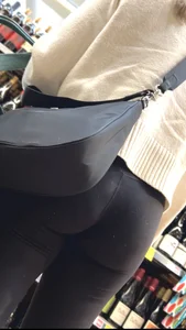 Blonde milf tight yoga flare ass upshot and close up