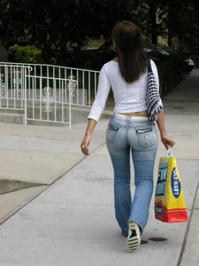 Big Ass in Tight Jeans on a Street Creepshot