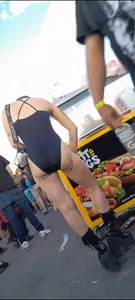 Goth cheeks at music festival    [MEGAPOST]