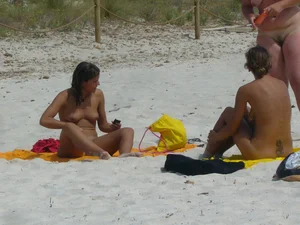 Nude beach and topless girls