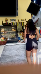 Gorgeous Colombian with a body suit and big ass!