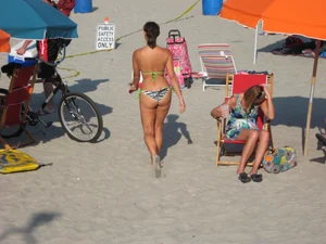 Mix of candid girls at the beach and in bikinis