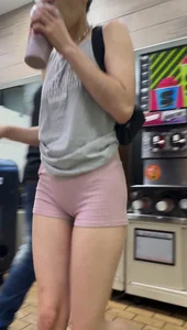 Slim girls in shorts