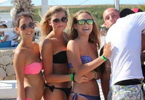 Candid beach and bikini babes