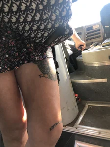 Beautiful Candid Girl With Tattooed (And Slightly Hairy) Legs in Boots and a Dress Public Bus Creepshots Gallery