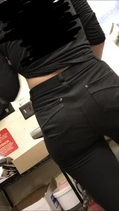 Hot coworker with a nice ass in tight black jeans