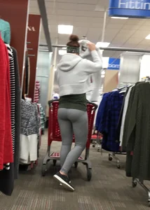 Oklahoma milf in grey leggings shopping at Target