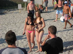 Mix of candid girls at the beach and in bikinis